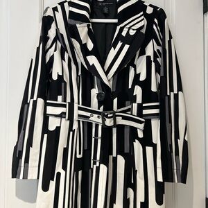 INC International Concepts Striped Black and White Jacket